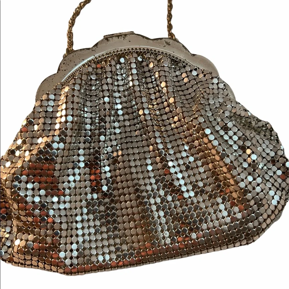 Vintage Silver metalmesh Whiting & Davis SM purse - Picture 3 of 4